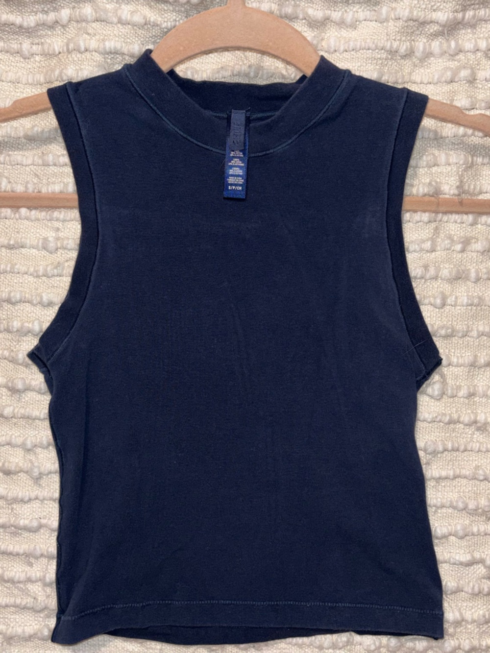 SKIMS Navy Crewneck Tank